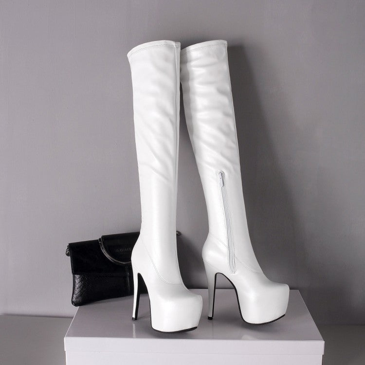 Elegante Overknee-Stiletto-Stiefel mit Plateau – Fashion Edition